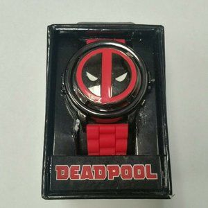 Marvel Deadpool Mens Black Watch with Metal Spin